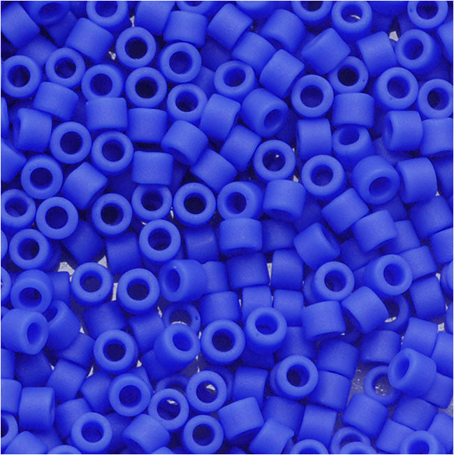 Miyuki Delica Seed Beads, 11/0 Size, Matte Opaque Cyan Blue DB1588 (2.5" Tube)