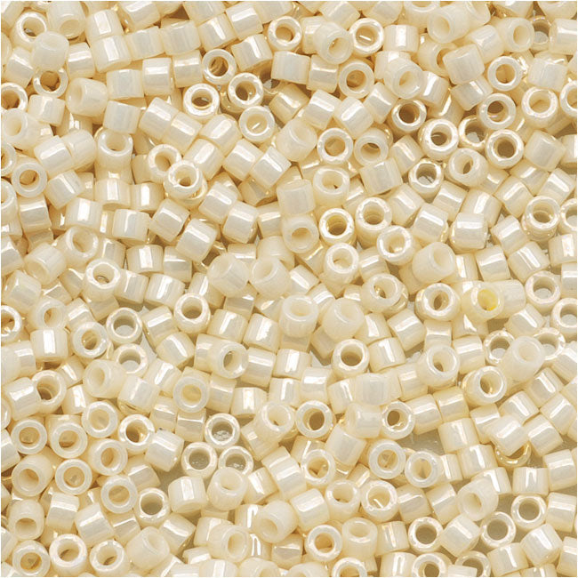 Miyuki Delica Seed Beads, 11/0 Size, Ceylon Cream DB203 (2.5" Tube)
