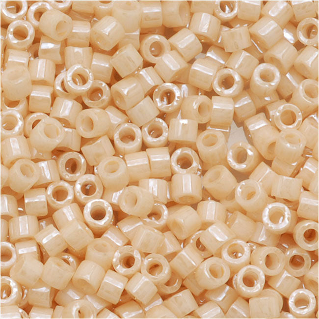 Miyuki Delica Seed Beads, 11/0 Size, Ceylon Light Beige DB204 (2.5" Tube)