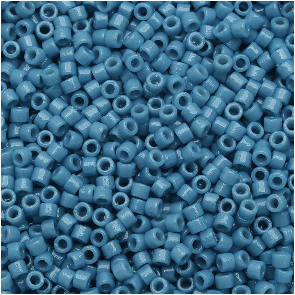 Miyuki Delica Seed Beads, 11/0 Size, Duracoat Opaque Bayberry Blue DB2132 (2.5" Tube)