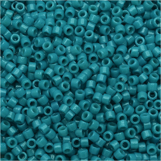 Miyuki Delica Seed Beads, 11/0 Size, Duracoat Opaque Azure Blue DB2133 (10Grams)