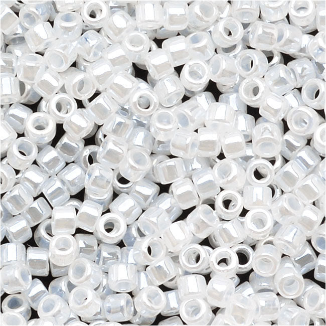Miyuki Delica Seed Beads, 11/0 Size, Crystal White Ceylon DB231 (2.5" Tube)