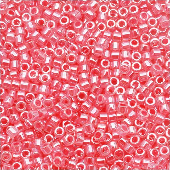 Miyuki Delica Seed Beads, 11/0 Size, Rose Crystal Ceylon DB236 (2.5" Tube)