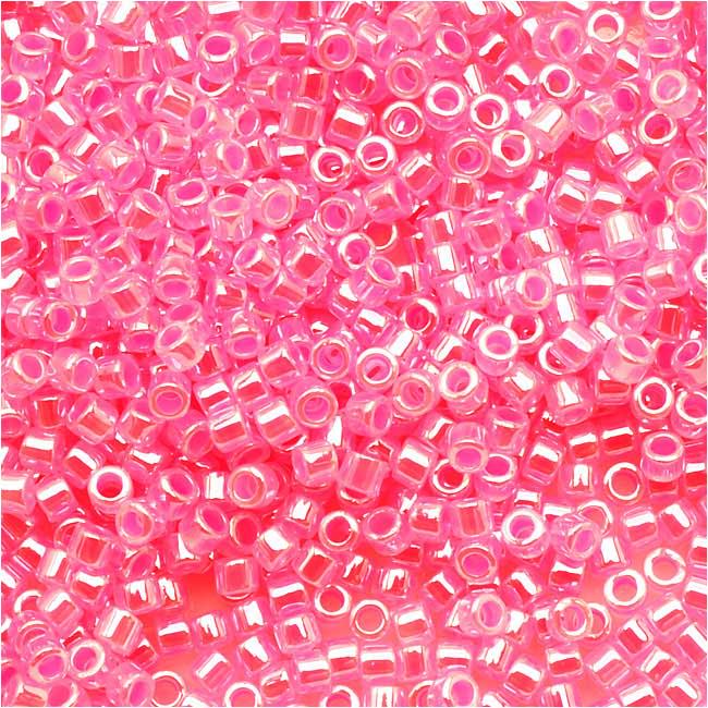 Miyuki Delica Seed Beads, 11/0 Size, Hot Pink Ceylon DB246 (10 Grams)