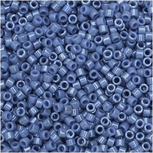 Miyuki Delica Seed Beads, 11/0 Size, #266 Opaque Denim Blue Luster (2.5" Tube)