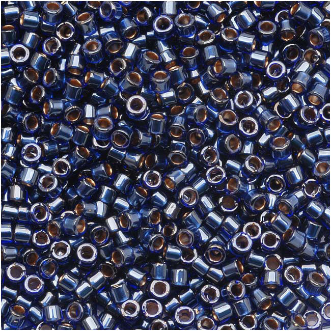 Miyuki Delica Seed Beads, 11/0 Size, Dark Blue Luster Lined DB278 (2.5" Tube)