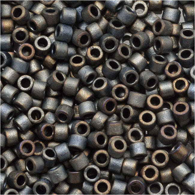 Miyuki Delica Seed Beads, 11/0 Size, Matte Silver Grey Metallic DB307 (2.5" Tube)