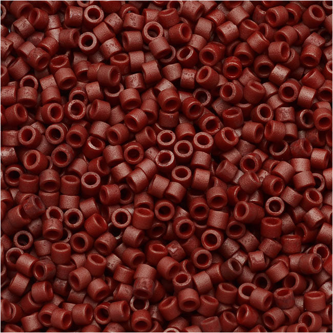 Miyuki Delica Seed Beads, 11/0 Size, Matte Metallic Dark Maroon DB378 (2.5" Tube)
