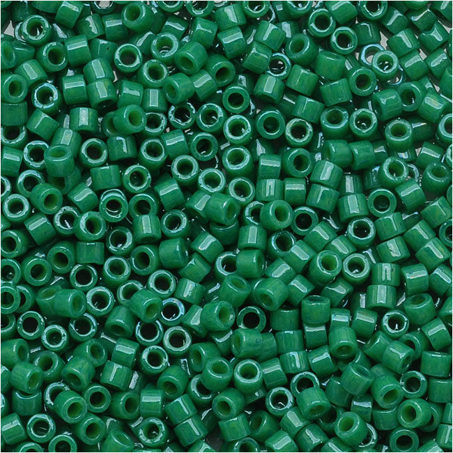 Miyuki Delica Seed Beads, 11/0 Size, Dyed Opaque Jade Green DB656 (2.5" Tube)