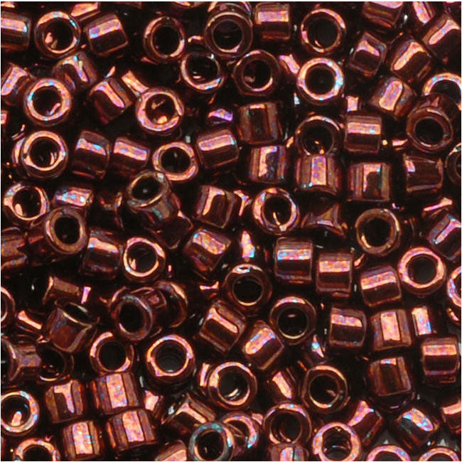 Miyuki Delica Seed Beads, 10/0 Size, Metallic Raspberry Mauve DBM12 (10 Grams)