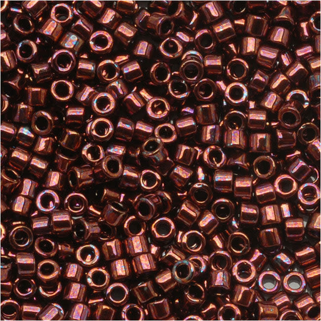 Miyuki Delica Seed Beads, 10/0 Size, Metallic Raspberry Mauve DBM12 (10 Grams)