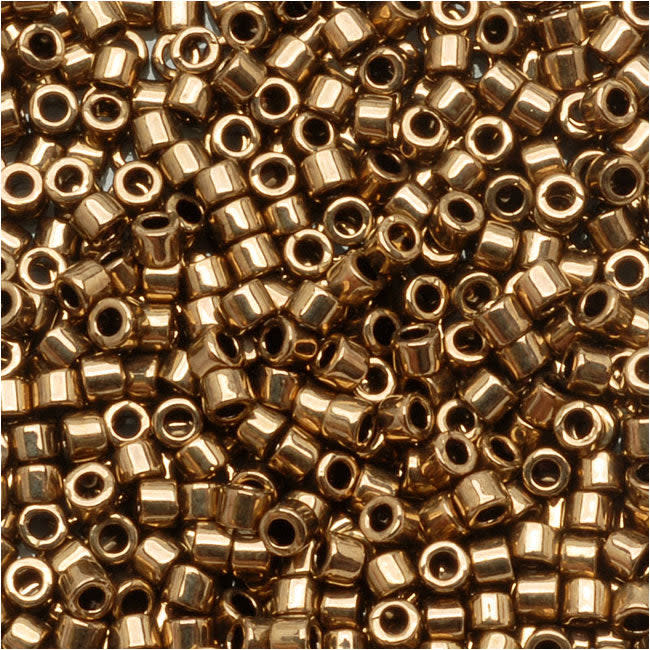 Miyuki Delica Seed Beads, 10/0 Size, Metallic Bronze DB22 (10 Grams)