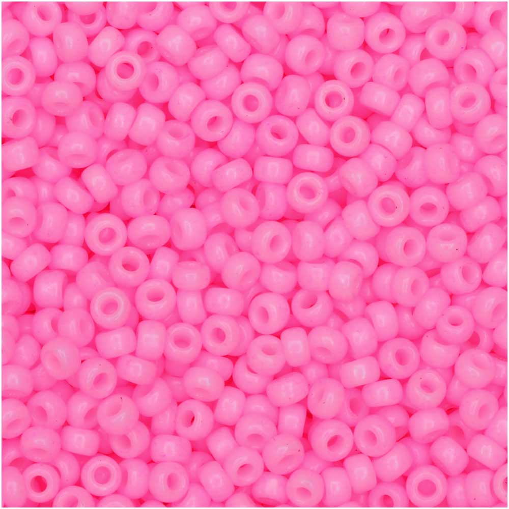 Miyuki Round Seed Beads, 11/0 Size, #415 Opaque Pink (10 Gram Tube)