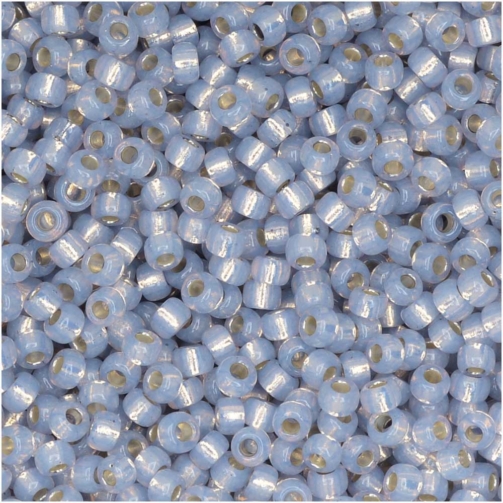 Miyuki Round Seed Beads, 11/0 Size, #576 Smoky Opal Silver Lined Alabaster (10 Gram Tube)