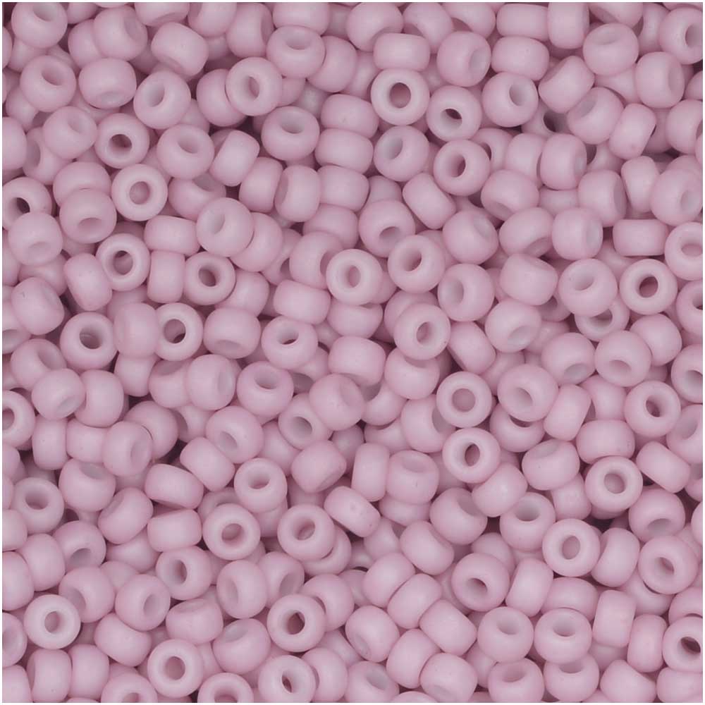 Miyuki Round Seed Beads, 11/0 Size, #2024 Matte Opaque Light Rose (10 Gram Tube)