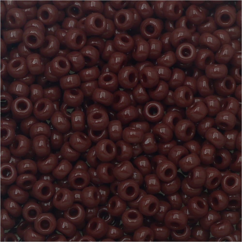 Miyuki Round Seed Beads, 11/0 Size, #419 Opaque Chocolate Brown (10 Gram Tube)