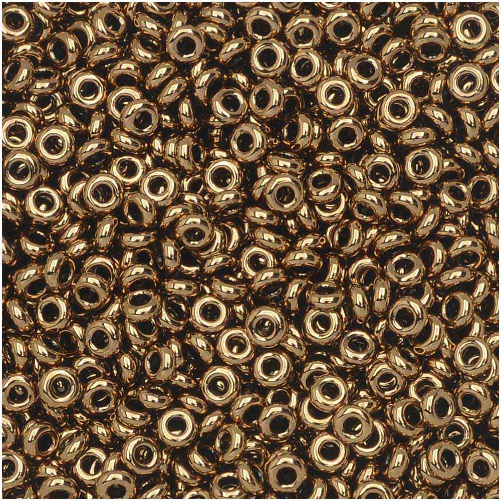 Toho Demi Round Seed Beads, Thin 11/0 (2mm) Size, #221 Bronze (10 Grams)