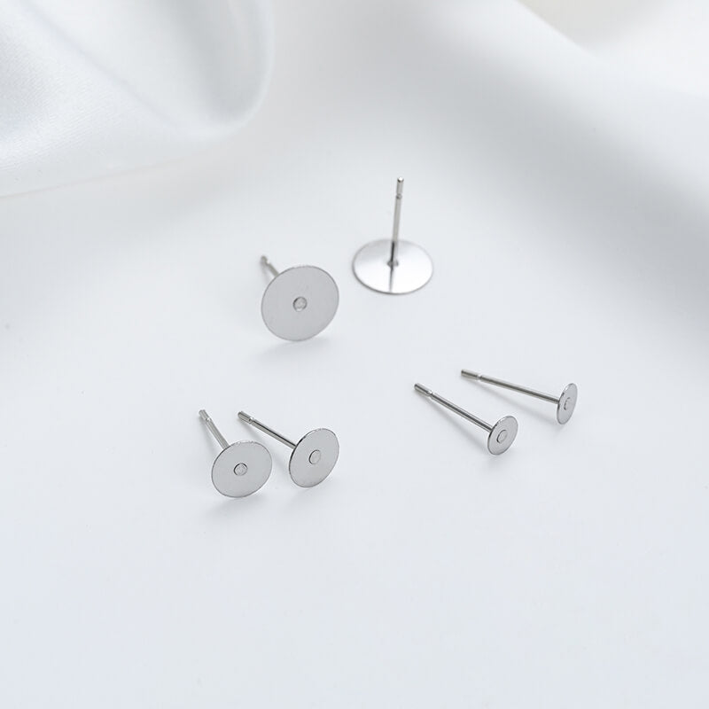 Titanium steel natural color gold-clad flat-head pin with hanging flat pin