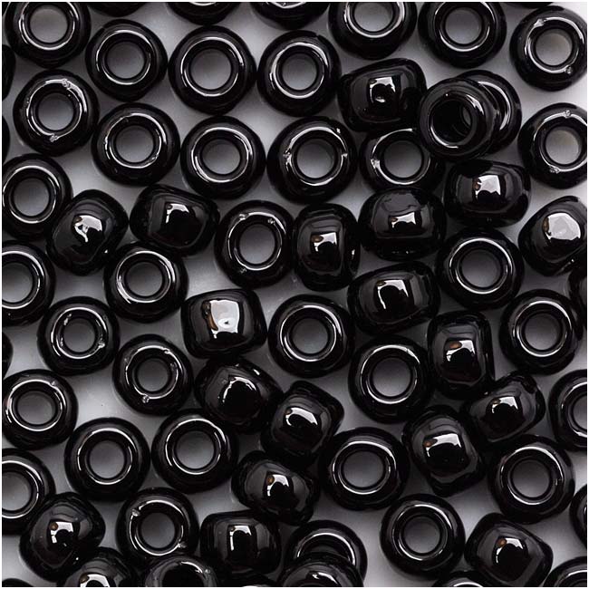 Toho Round Seed Beads 6/0 49 'Opaque Jet' 10 Gram Tube