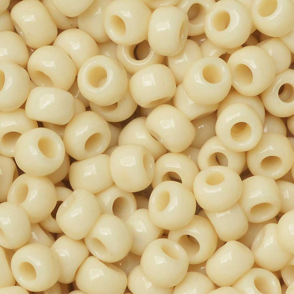 Toho Seed Beads, Round 6/0 #51 'Opaque Light Beige' (10 Grams)