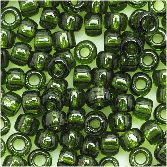 Toho Round Seed Beads 15/0 940 'Transparent Olivine' 5 Gram Tube