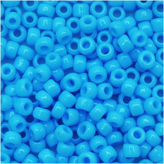 Toho Round Seed Beads 8/0 43 Opaque Blue Turquoise 10 Gram Tube