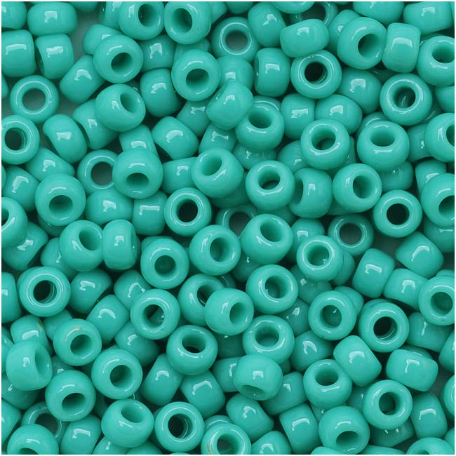 Toho Round Seed Beads 8/0 55 'Opaque Turquoise' 10 Gram Tube