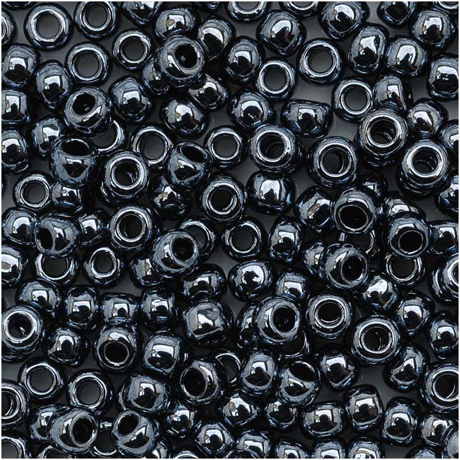 Toho Round Seed Beads 8/0 #81 'Metallic Hematite' 5 Gram Tube