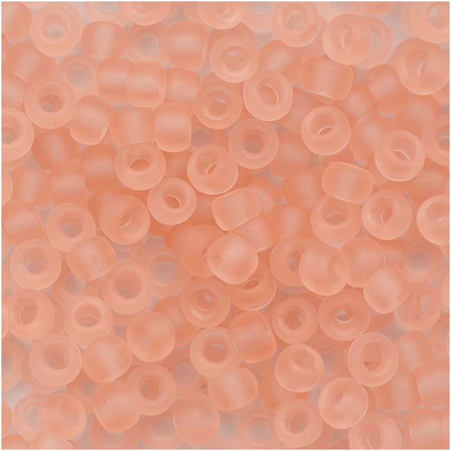 Toho Round Seed Beads 8/0 11F 'Transparent Frosted Rosaline' 10 Gram Tube