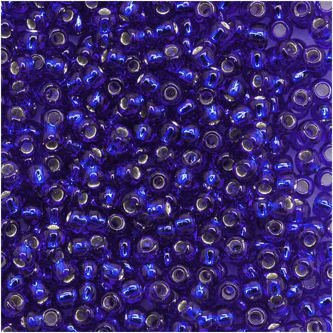 Toho Round Seed Beads 11/0 28 Silver Lined Cobalt 10 Gram Tube