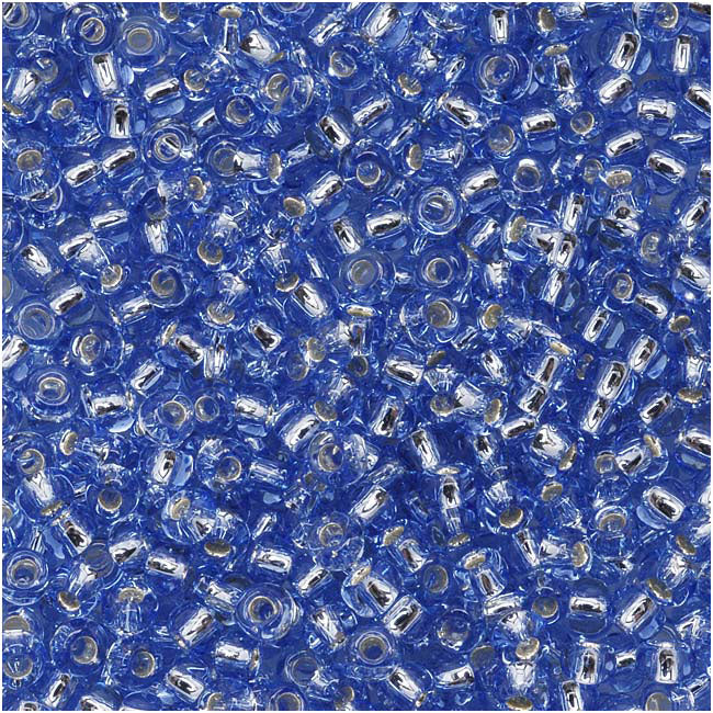 Toho Round Seed Beads 11/0 33 Silver Lined Lt Sapphire 10 Gram Tube