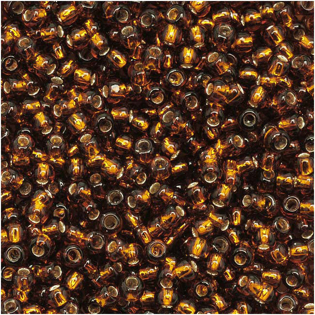 Toho Round Seed Beads 15/0 34 'Silver Lined Smoky Topaz' 5 Gram Tube