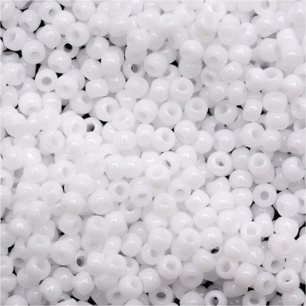 Toho Round Seed Beads 11/0 #41 Opaque White 10 Gram Tube