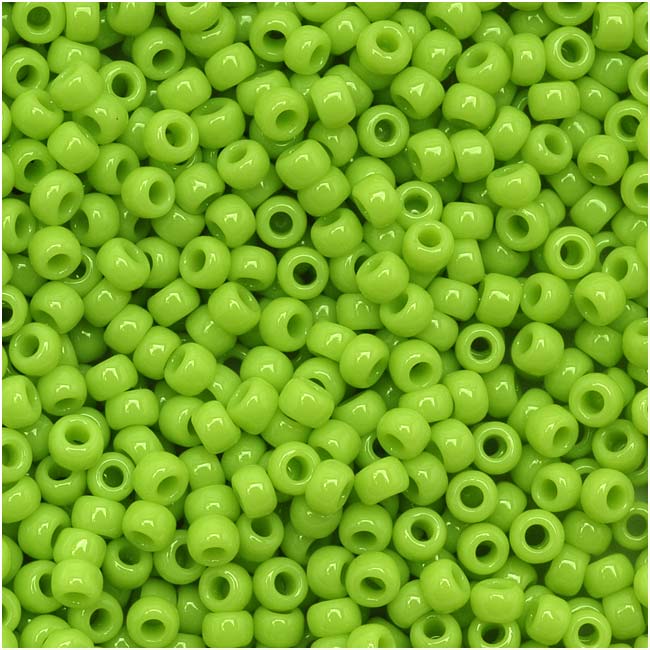 Toho Round Seed Beads 11/0 44 'Opaque Sour Apple' 10 Gram Tube