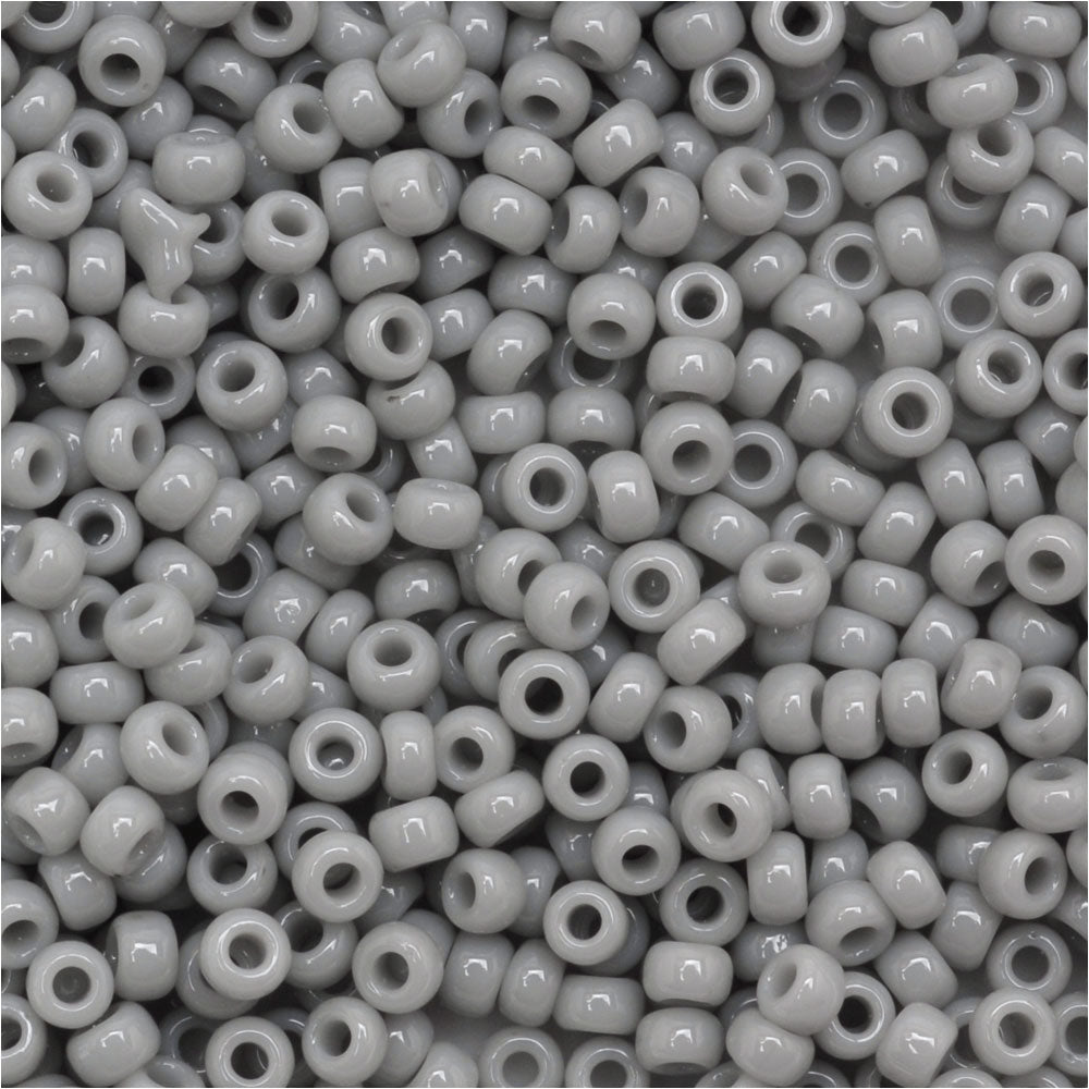 Toho Round Seed Beads 15/0 53 'Opaque Gray' 6 Gram Tube