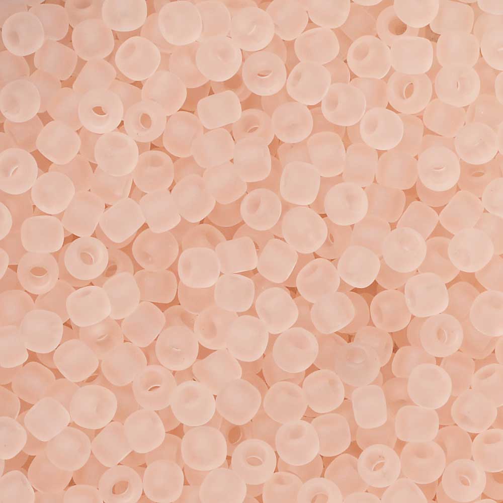 Toho Seed Beads, Round 11/0 #11F 'Transparent Frosted Rosaline' (10 Grams)