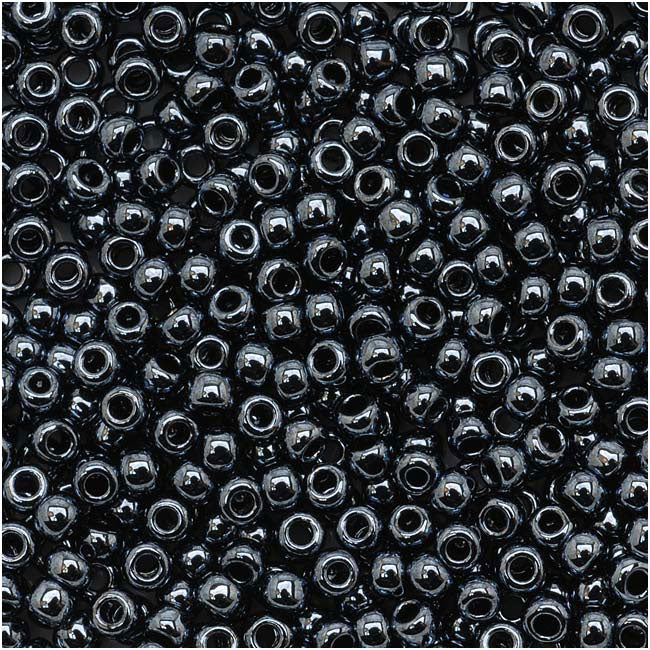 Toho Round Seed Beads 11/0 #81 'Metallic Hematite' 10 Gram Tube