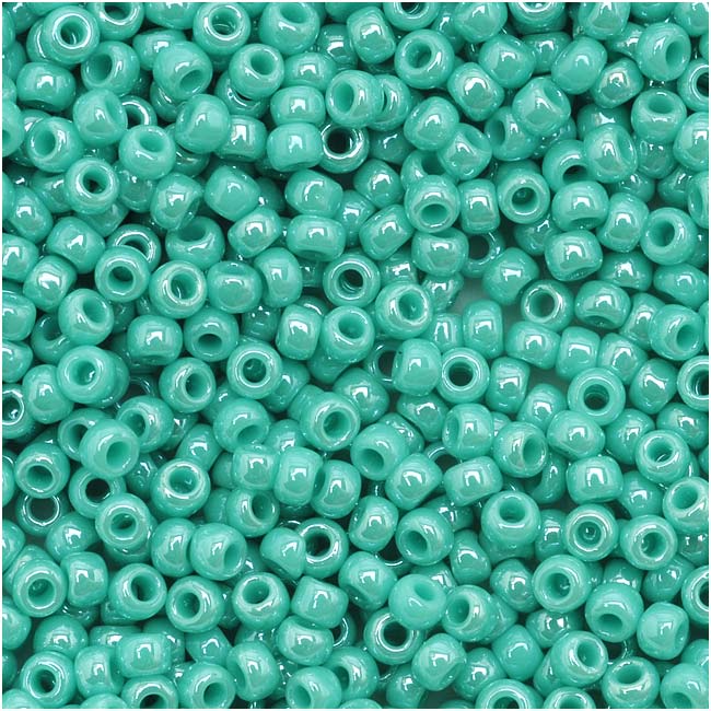 Toho Round Seed Beads 15/0 132 'Opaque Lustered Turquoise' 5 Gram Tube