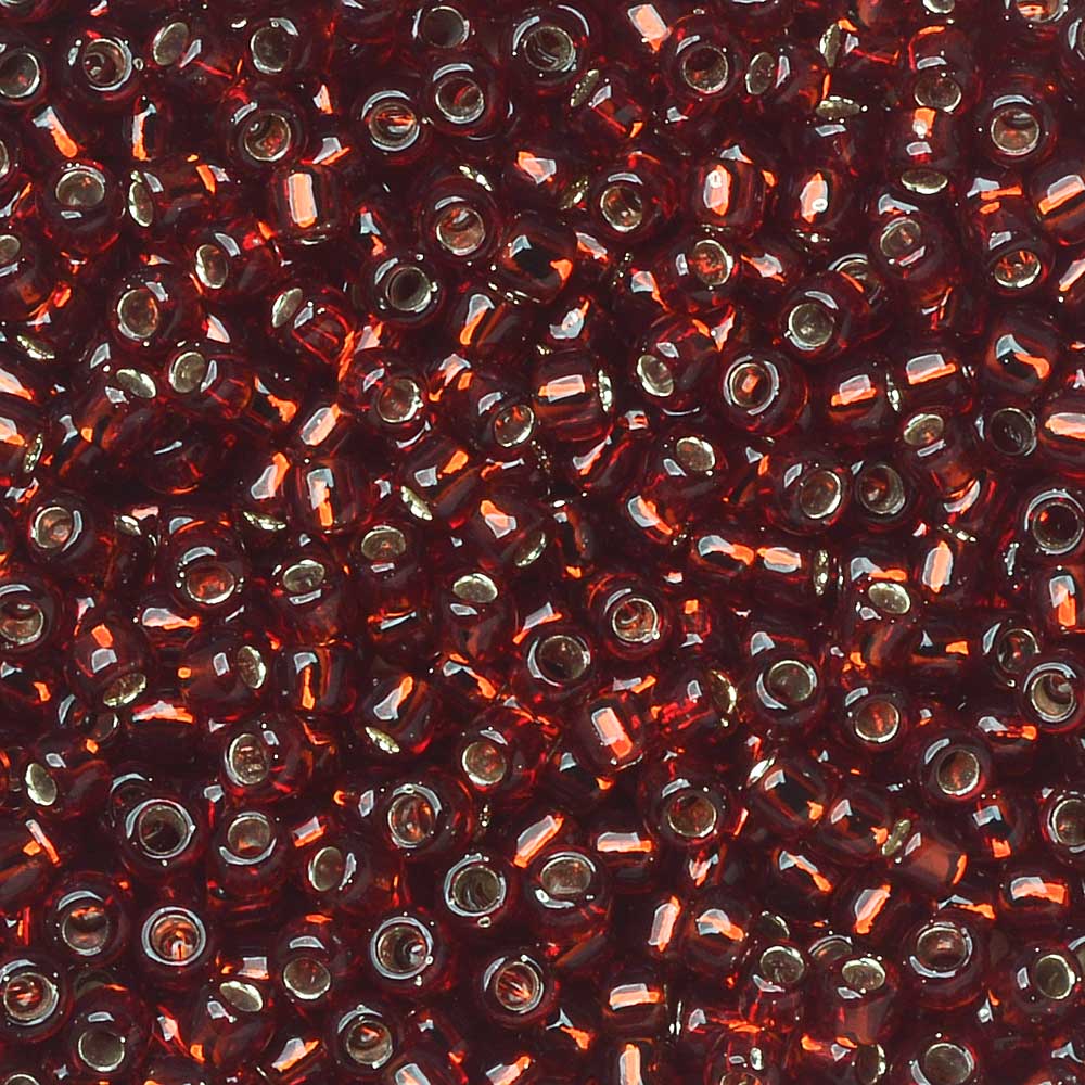 Toho Seed Beads, Round 11/0 #25D 'Silver Lined Garnet' (10 Grams)