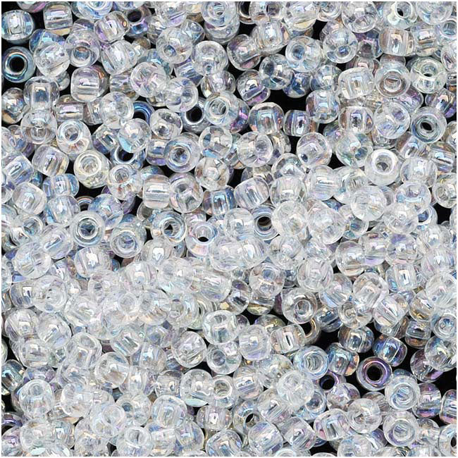 Toho Round Seed Beads 11/0 #161 'Transparent Rainbow Crystal' 10 Gram Tube
