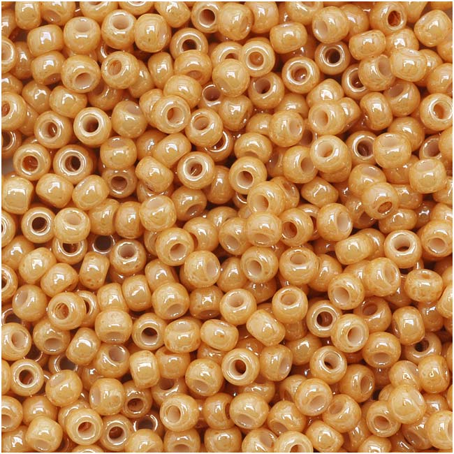 Toho Round Seed Beads 15/0 123D 'Opaque Lustered Dark Beige' 5 Gram Tube