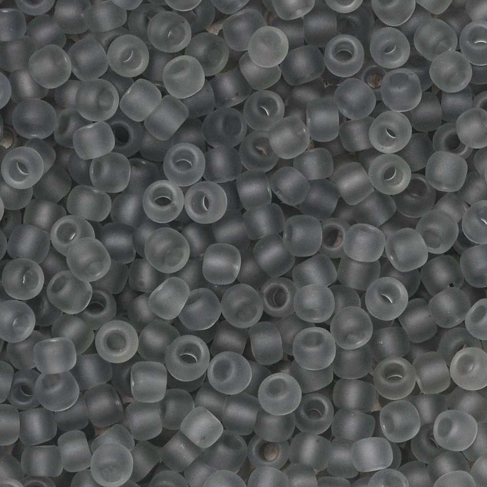 Toho Seed Beads, Round 11/0 #9F 'Transparent Frosted Light Gray' (4 Grams)