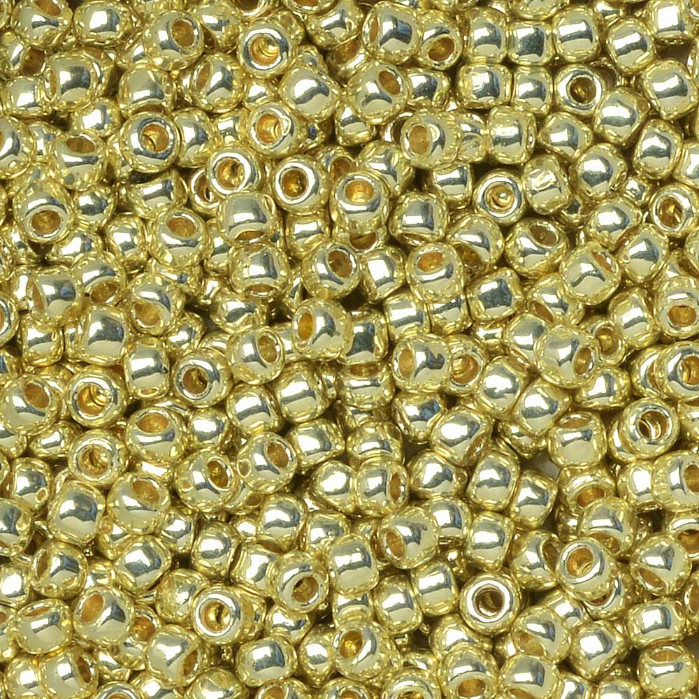 Toho Seed Beads, Round 11/0 #PF559 'PermaFinish Galvanized Yellow Gold' (10 Grams)