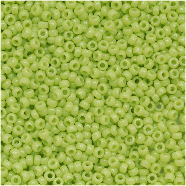 Toho Round Seed Beads 15/0 44 'Opaque Sour Apple' 6 Gram Tube