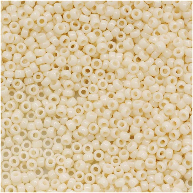 Toho Round Seed Beads 15/0 51 'Opaque Lt Beige' 6 Gram Tube