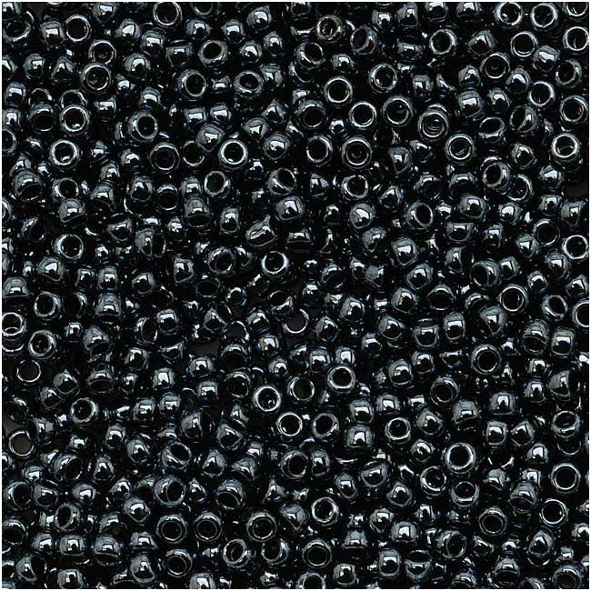 Toho Round Seed Beads 15/0 #81 'Metallic Hematite' 5 Gram Tube