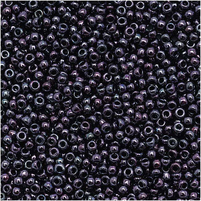 Toho Round Seed Beads 15/0 90 'Metallic Amethyst Gun Metal' 5 Gram Tube