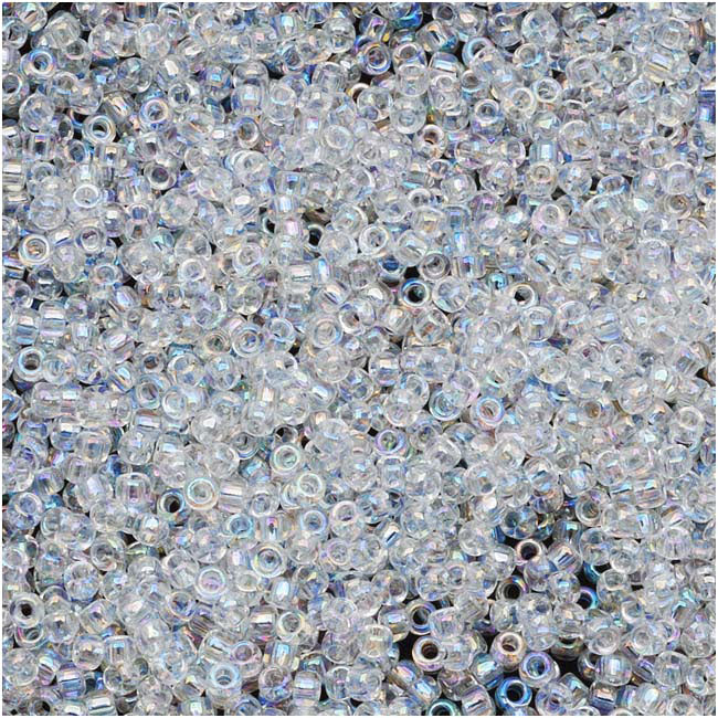 Toho Round Seed Beads 15/0 #161 'Transparent Rainbow Crystal' 5g