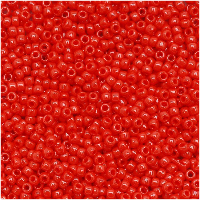 Toho Round Seed Beads 15/0 45A 'Opaque Cherry' 6 Gram Tube