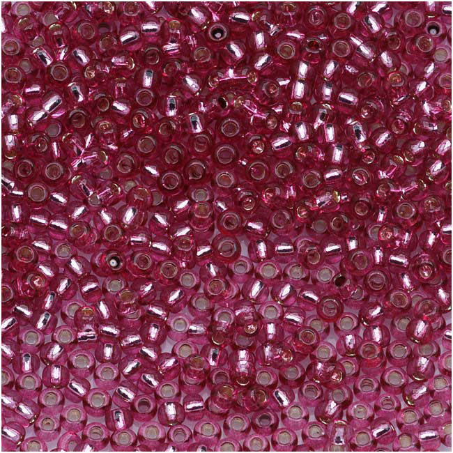Toho Round Seed Beads 11/0 #2218 'Silver Lined Mauve' 10g